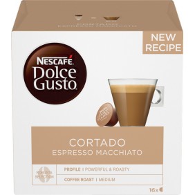 Nescafe Κάψουλες Machiatto Cortado Espresso Συμβατές με Μηχανή Dolce Gusto 16caps  