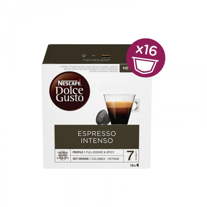 Nescafe Κάψουλες Espresso  Intenso Συμβατές με Μηχανή Dolce Gusto 16caps