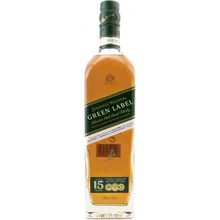 Johnnie Walker Ουίσκι Blended Green Label 15 Ετών 43% 700ml 